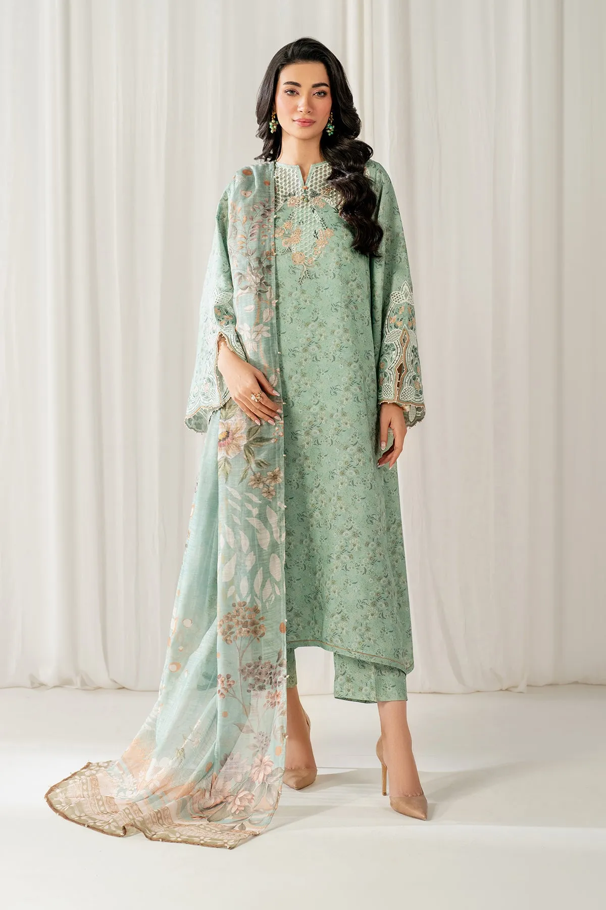 EMBROIDERED VISCOSE SILK SF-4048