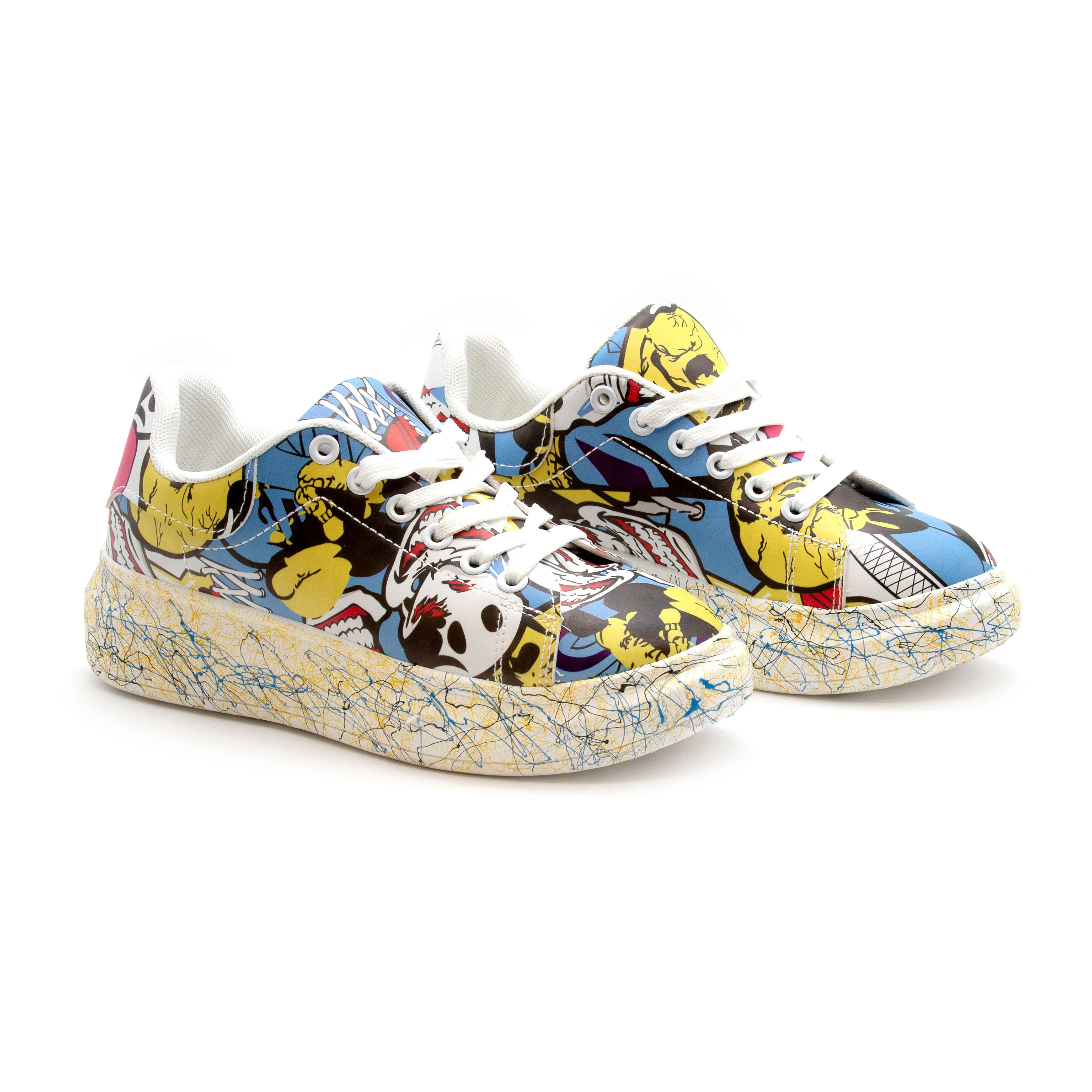 Fashion Lace Up Low Top Platform Shoes.
