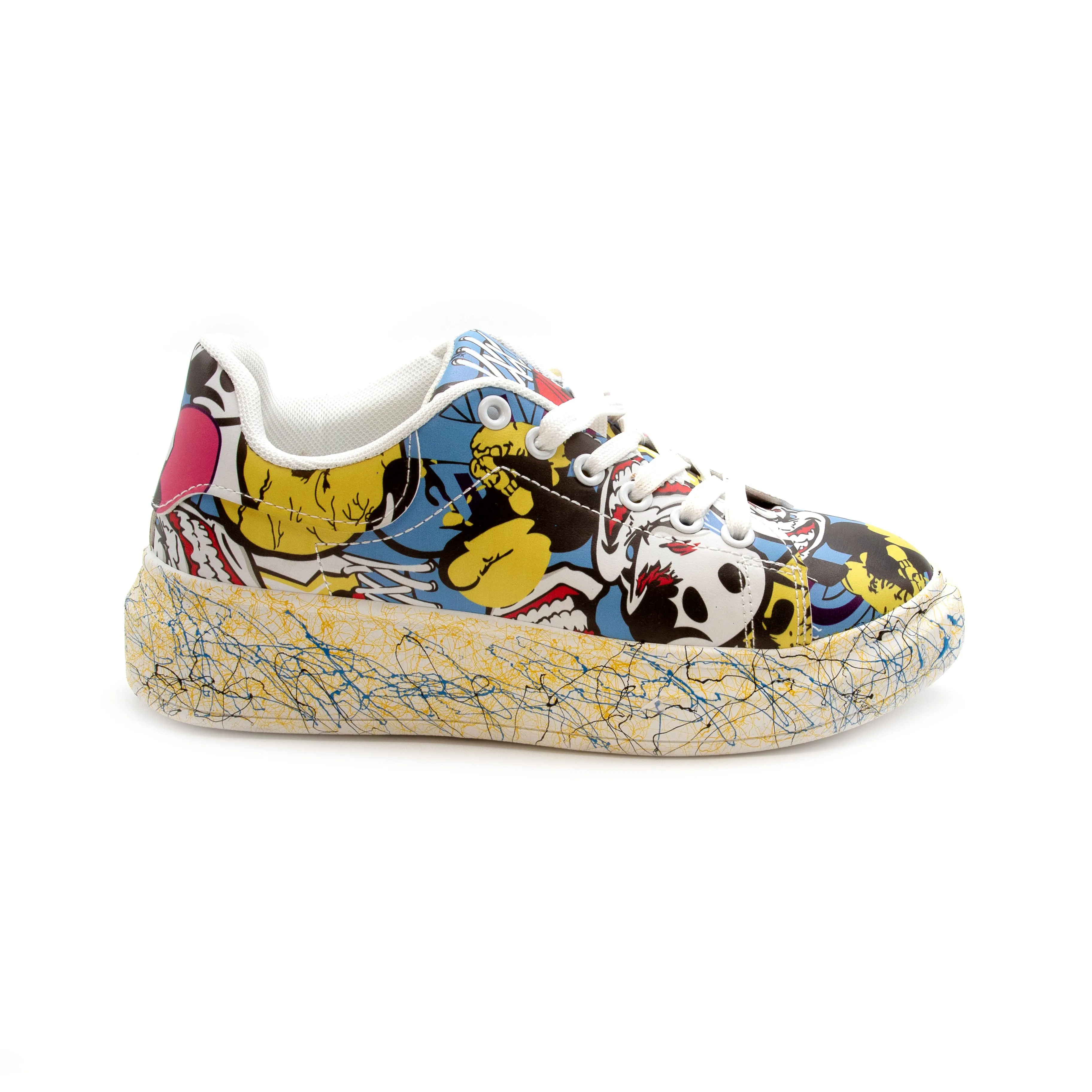 Fashion Lace Up Low Top Platform Shoes.