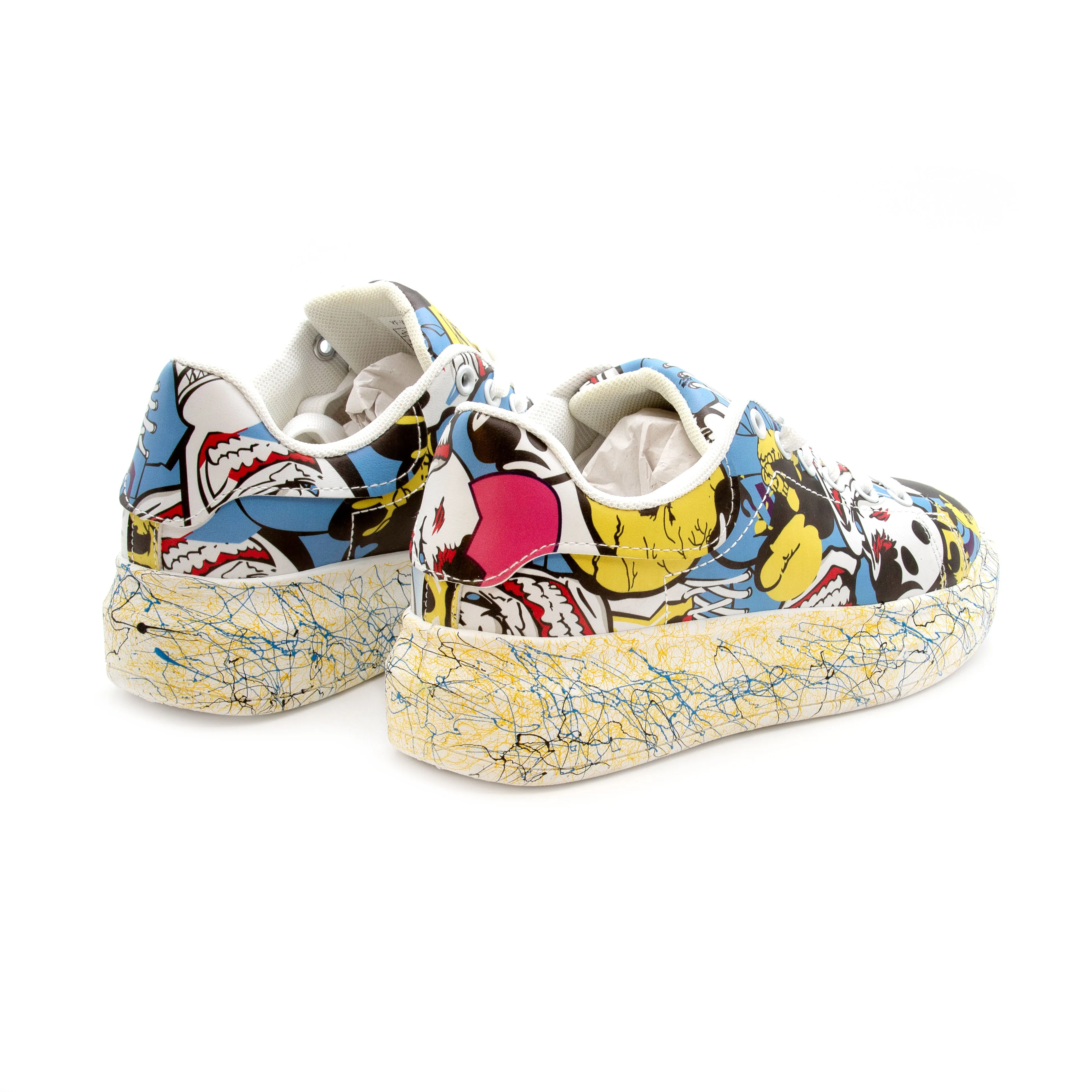 Fashion Lace Up Low Top Platform Shoes.