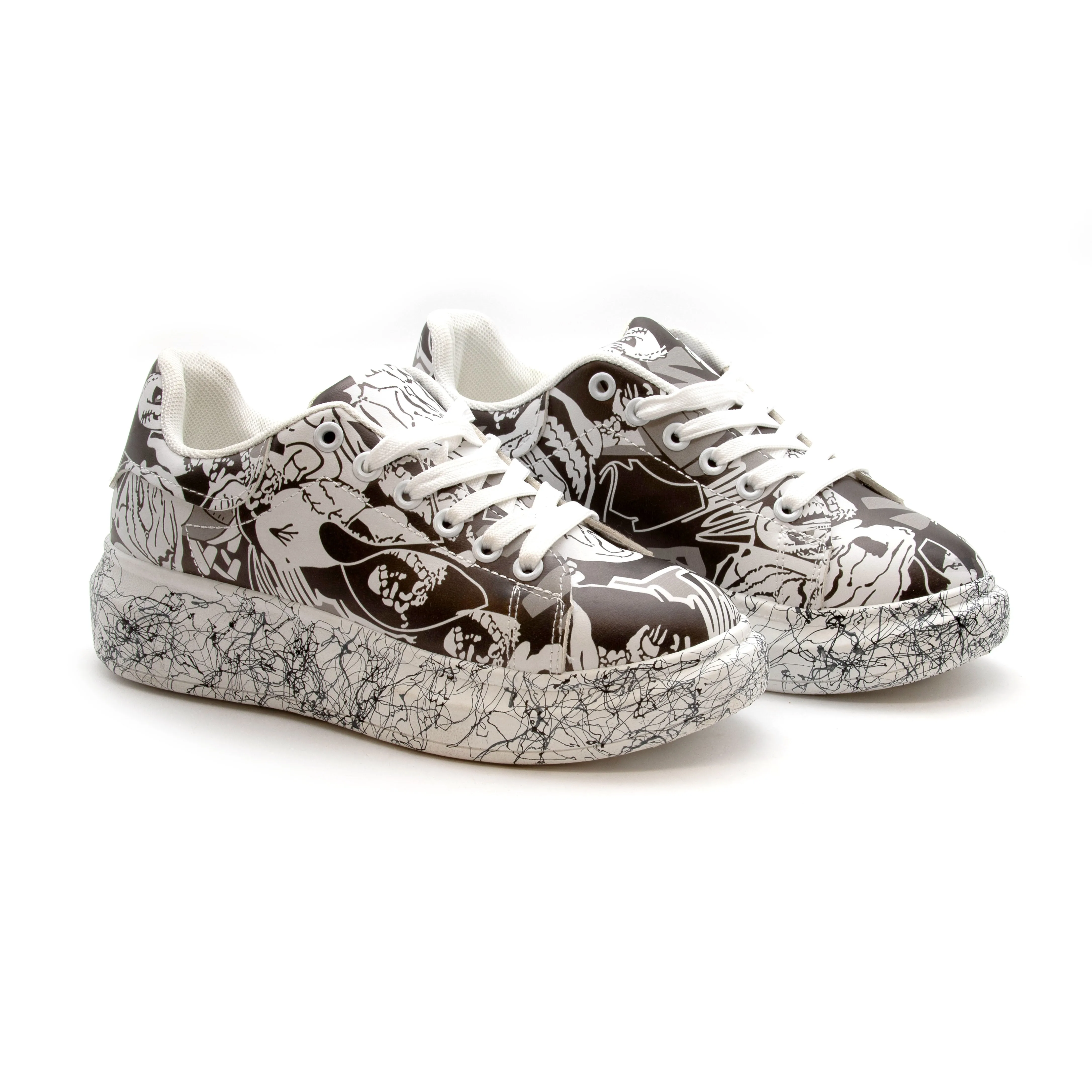 Fashion Lace Up Low Top Platform Shoes.