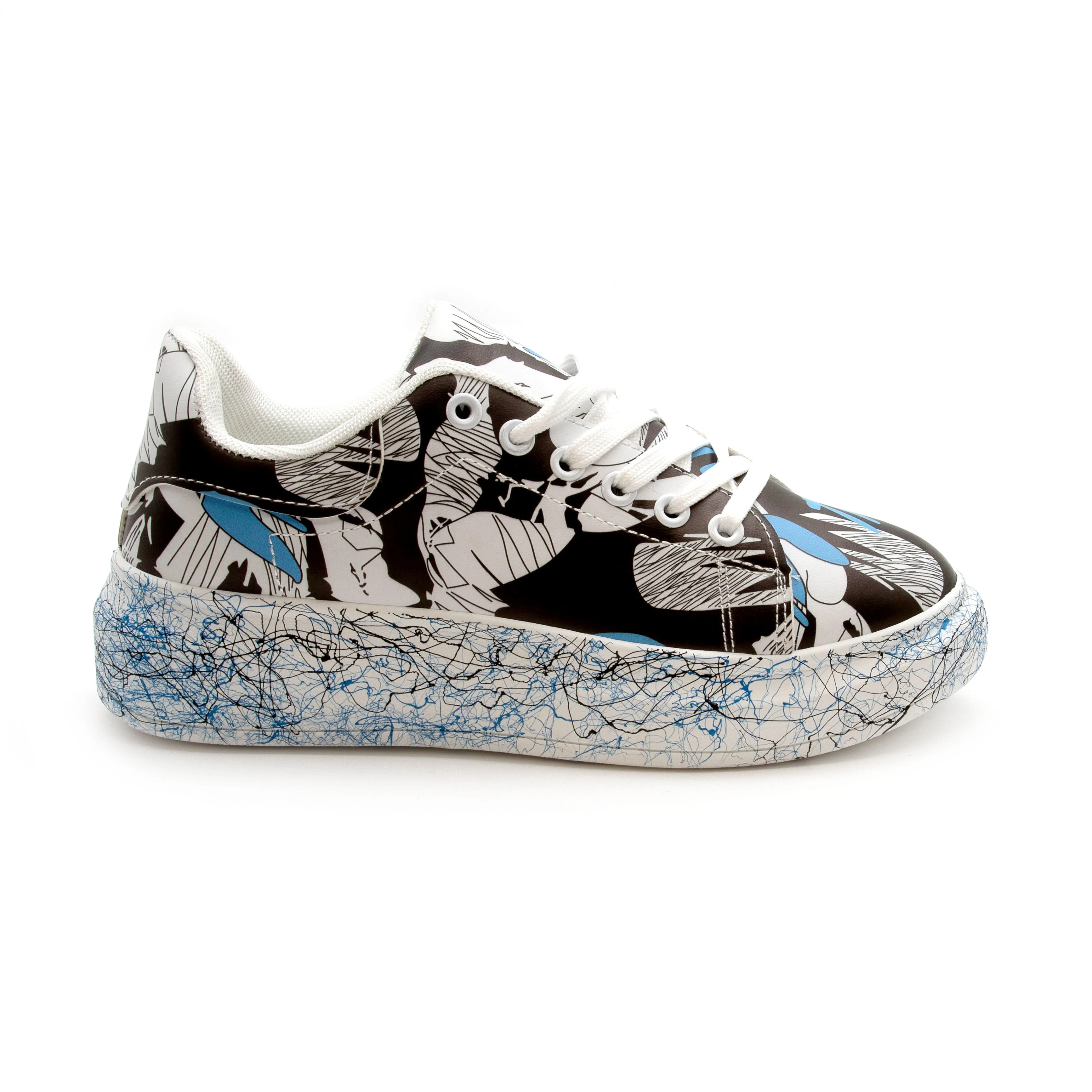 Fashion Lace Up Low Top Platform Shoes.