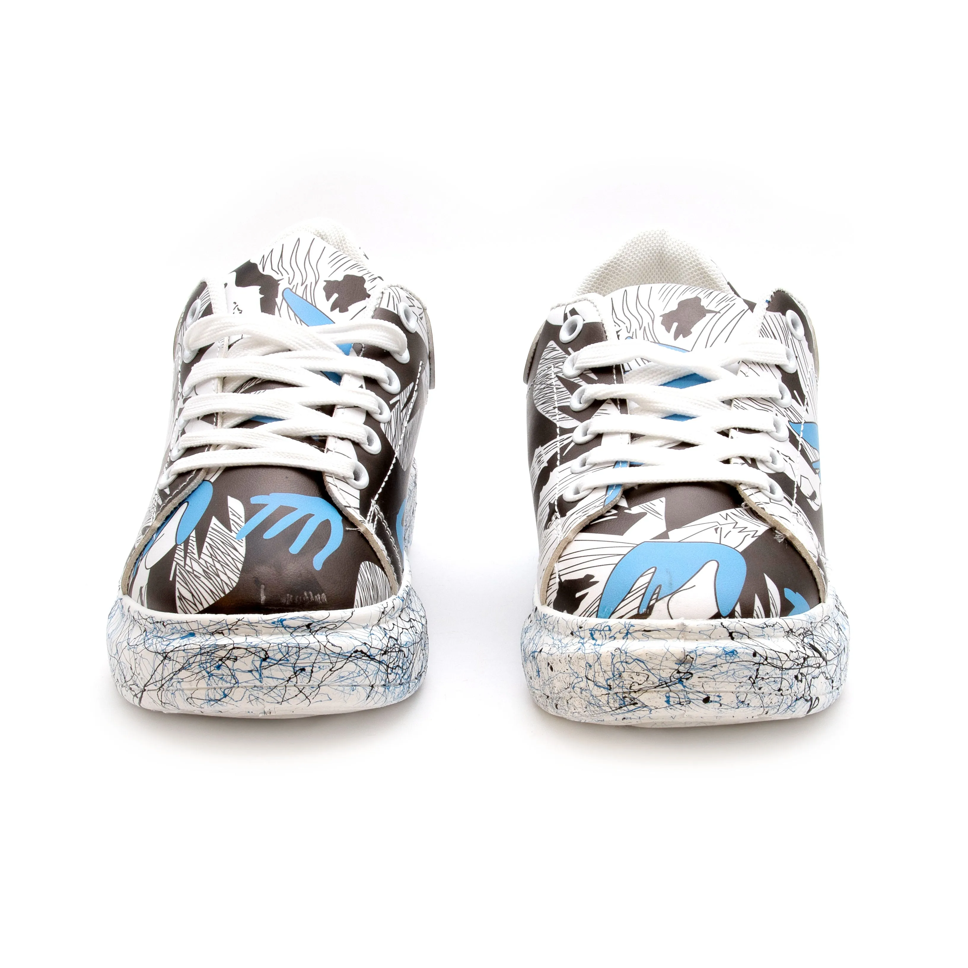 Fashion Lace Up Low Top Platform Shoes.