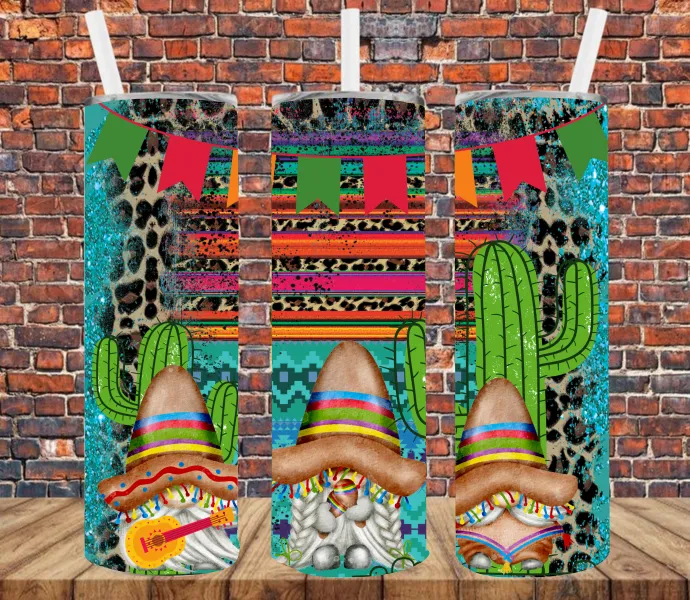 Fiesta Gnomes - Tumbler Wrap Vinyl Transfers