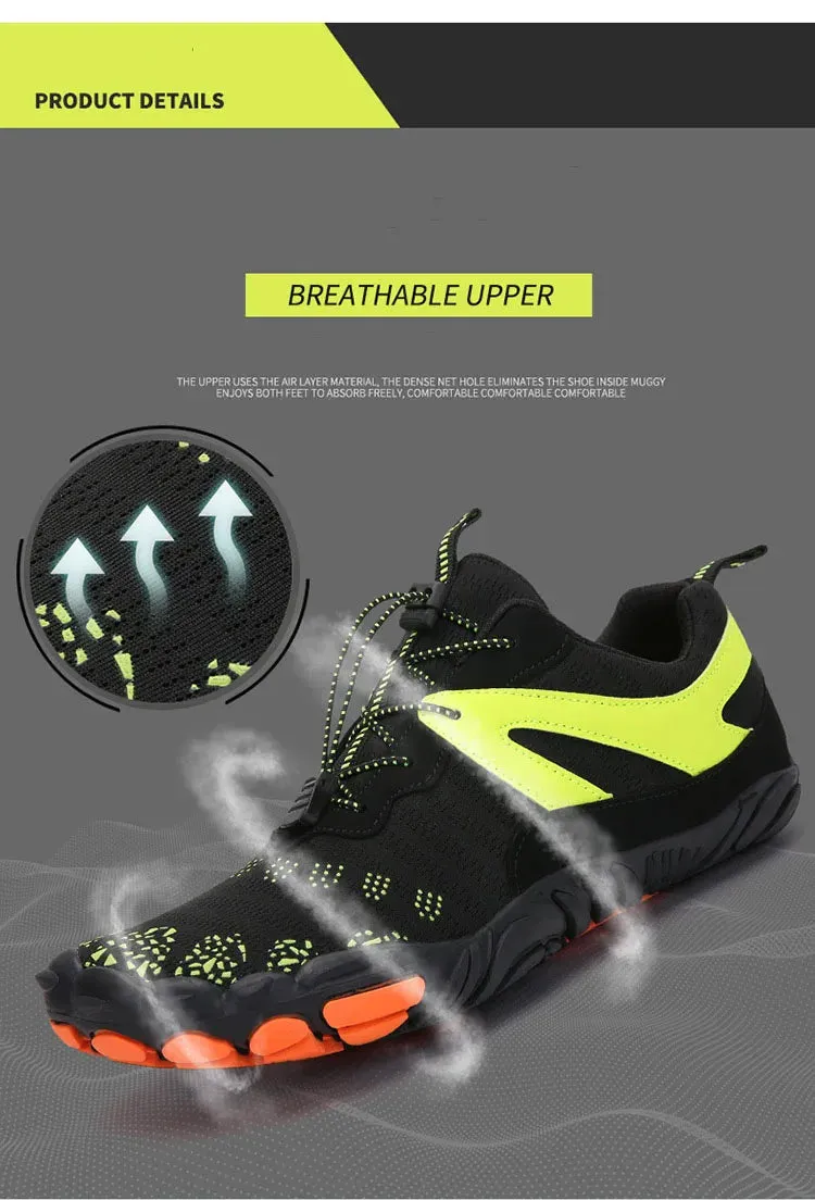 Fresh Kicks for the Outdoors Vibe Check - Barefoot Five Fingers Aqua Shoes