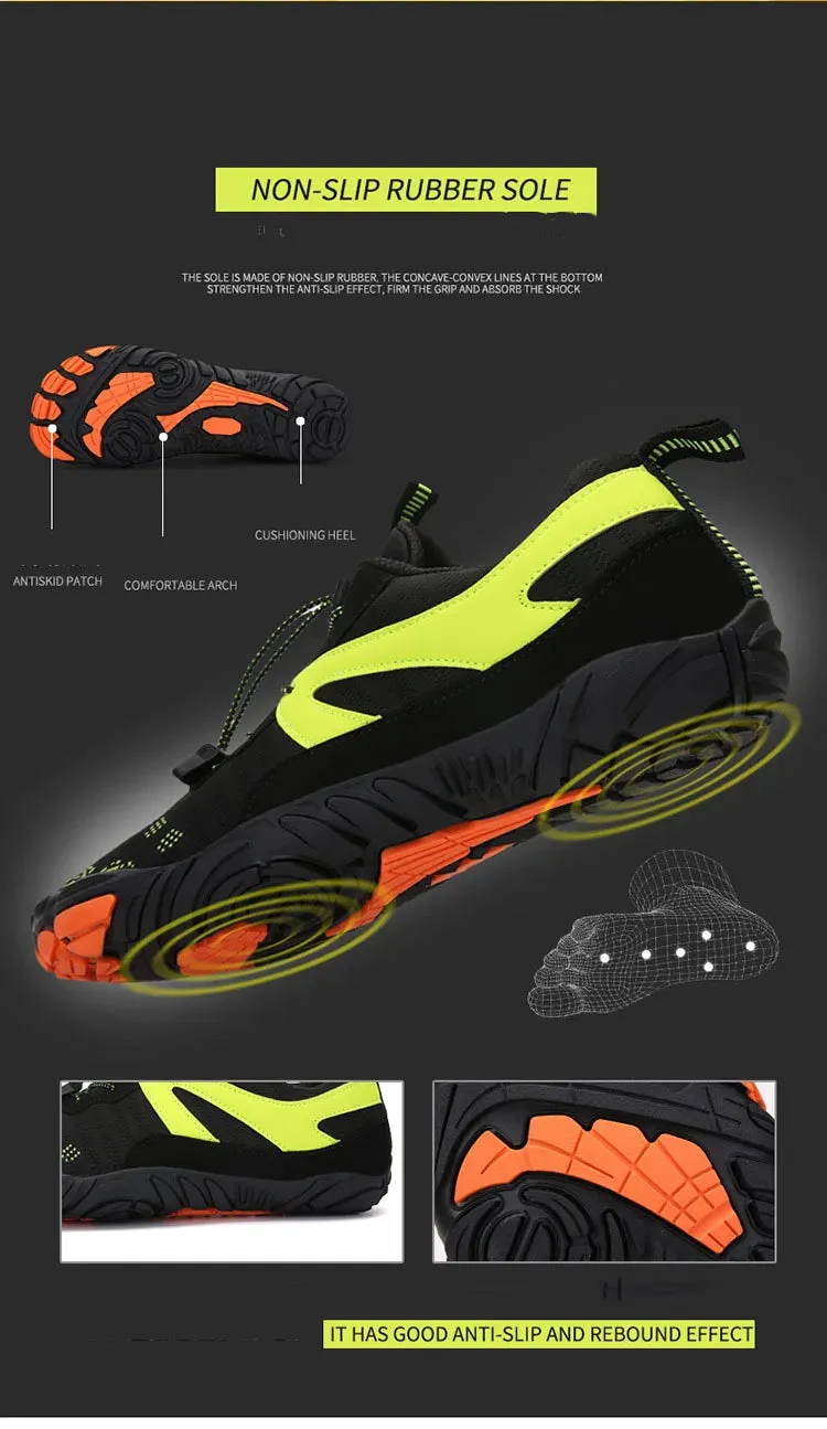 Fresh Kicks for the Outdoors Vibe Check - Barefoot Five Fingers Aqua Shoes