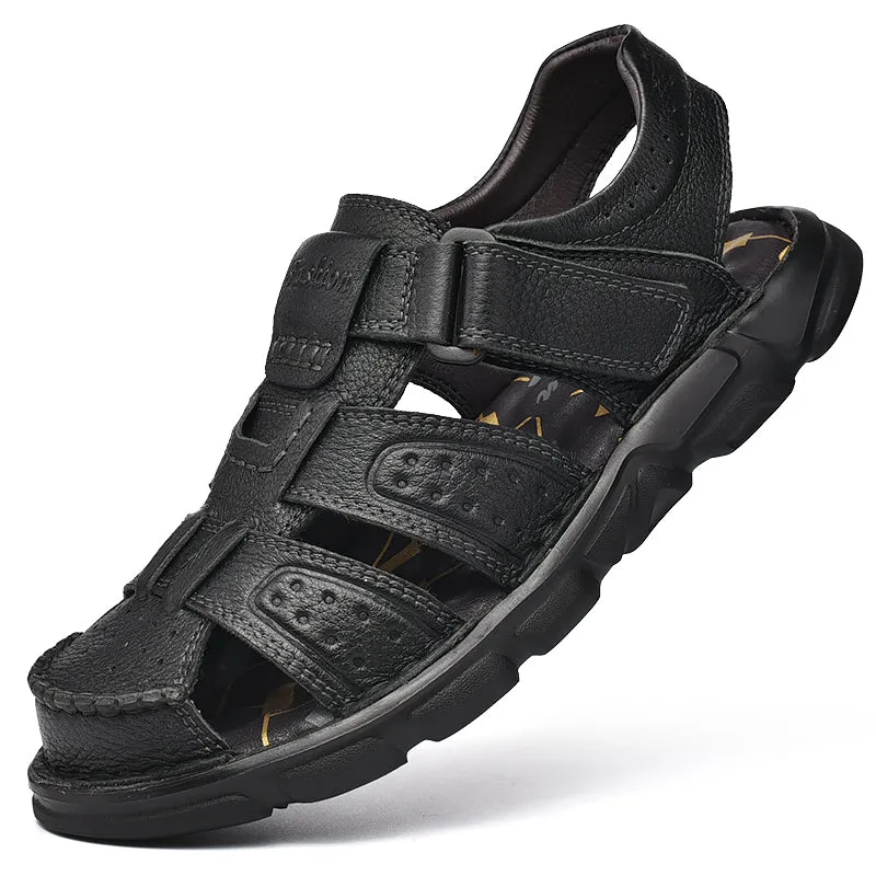 Genuine Leather Soft Comfortable High Quality Classic Men Sandals