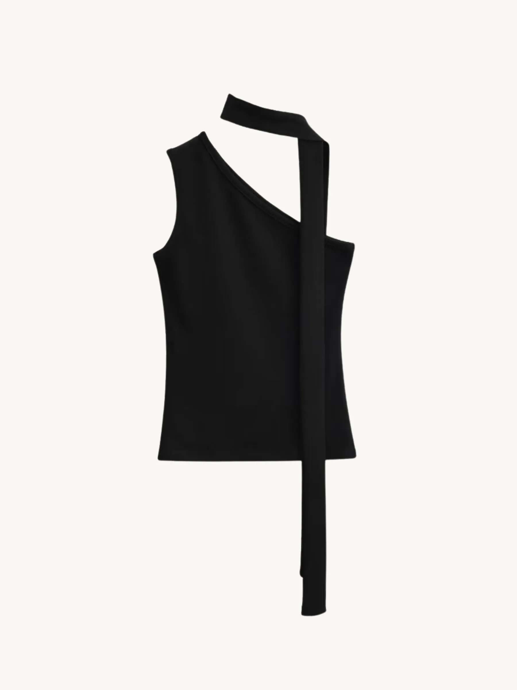 Gia Asymmetric Scarf Neck Top
