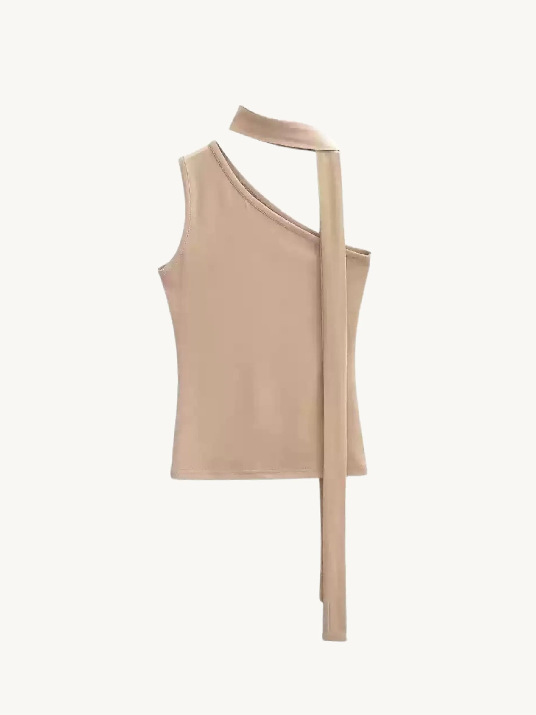 Gia Asymmetric Scarf Neck Top