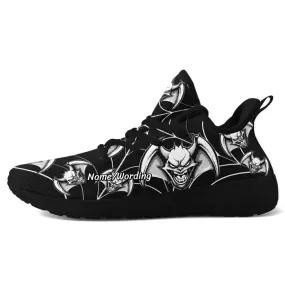 Gift Ideas,Personalized Halloween Sneakers, Custom Pumpkin, Skull Shoes, Breathable Walking Shoes