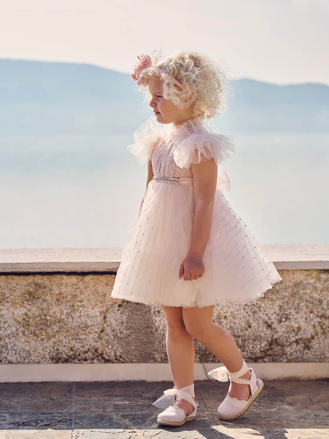 Girl's baptism lace dress-JACQUELIN