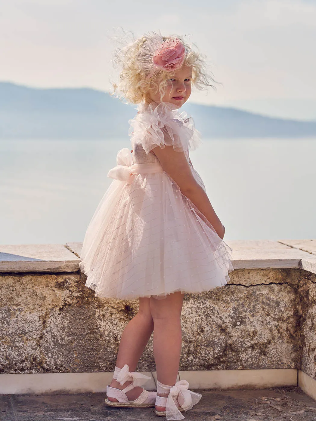 Girl's baptism lace dress-JACQUELIN
