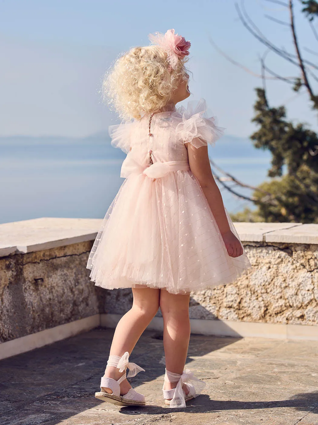 Girl's baptism lace dress-JACQUELIN