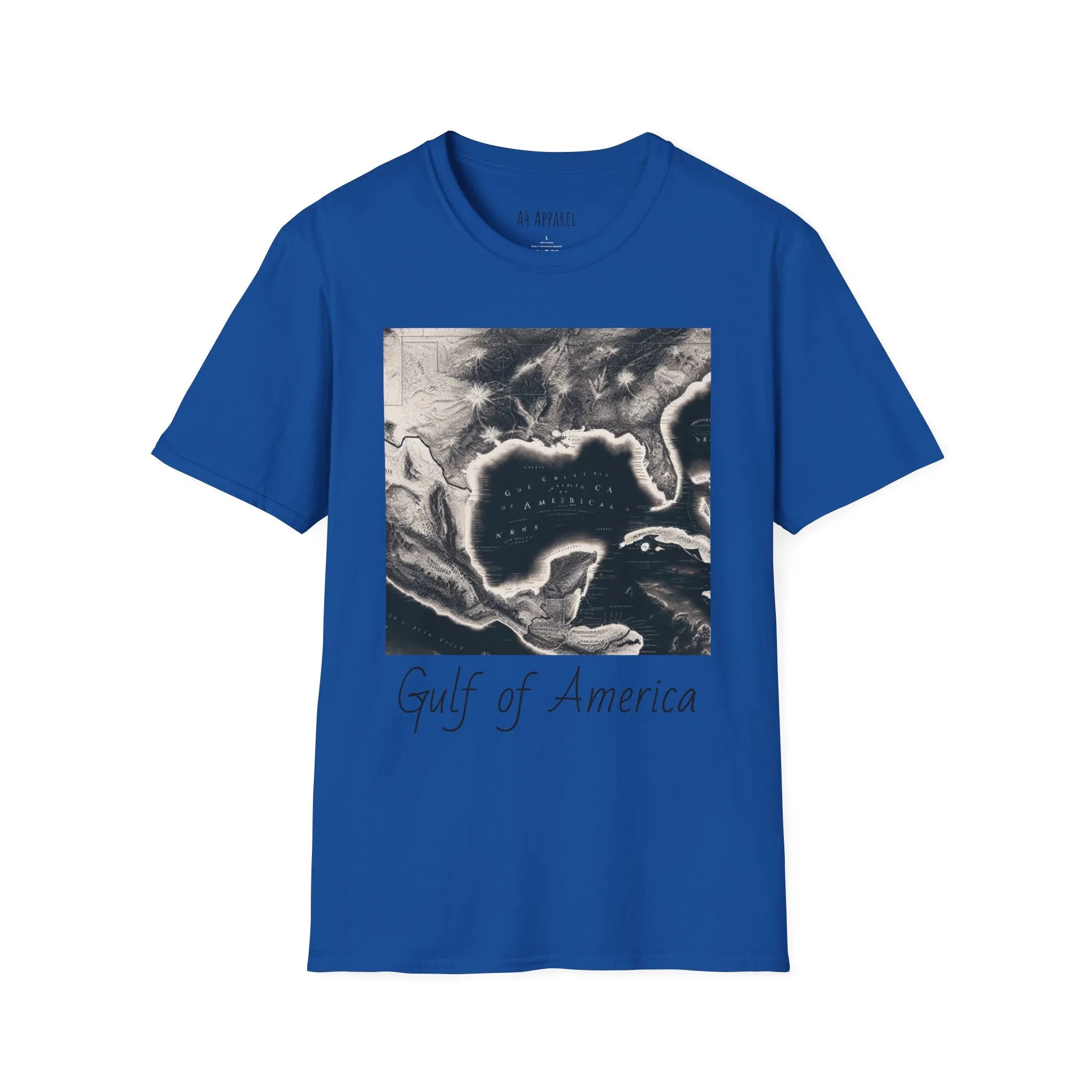 Gulf of America Map Unisex Softstyle T-Shirt - Vintage Coastal Graphic Tee