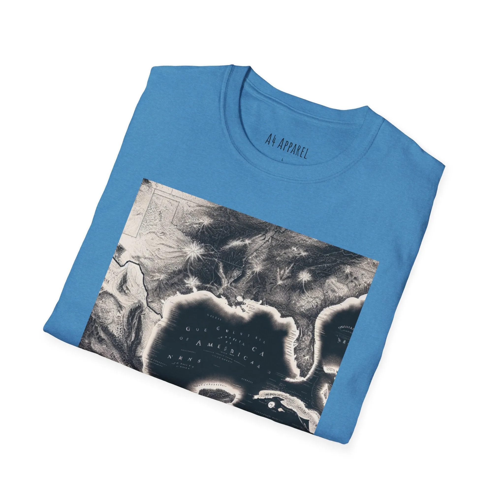 Gulf of America Map Unisex Softstyle T-Shirt - Vintage Coastal Graphic Tee