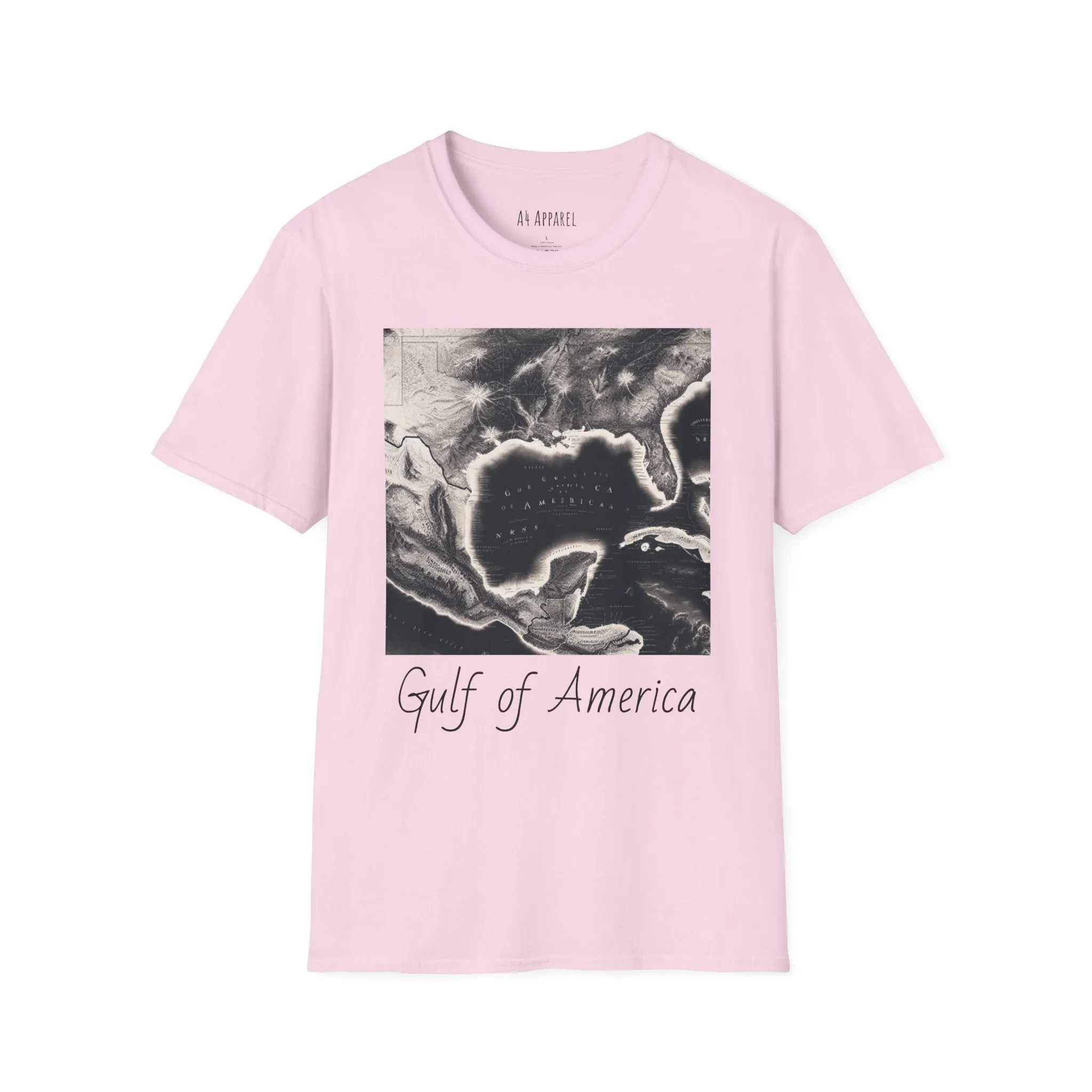 Gulf of America Map Unisex Softstyle T-Shirt - Vintage Coastal Graphic Tee