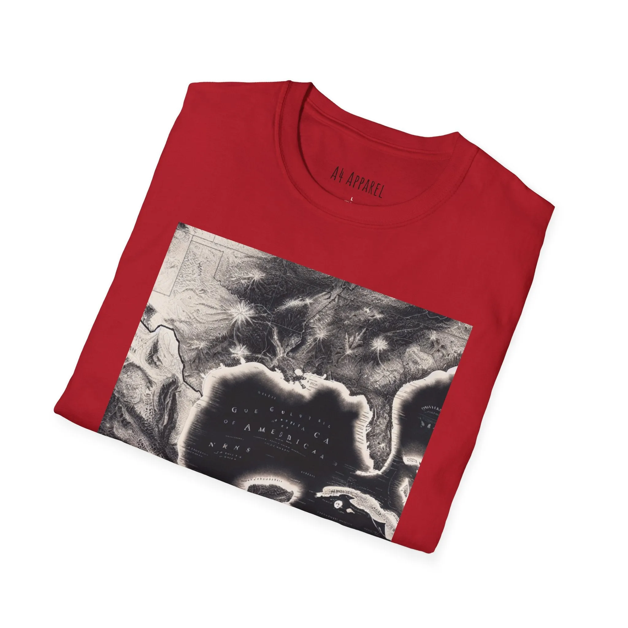 Gulf of America Map Unisex Softstyle T-Shirt - Vintage Coastal Graphic Tee