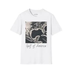 Gulf of America Map Unisex Softstyle T-Shirt - Vintage Coastal Graphic Tee