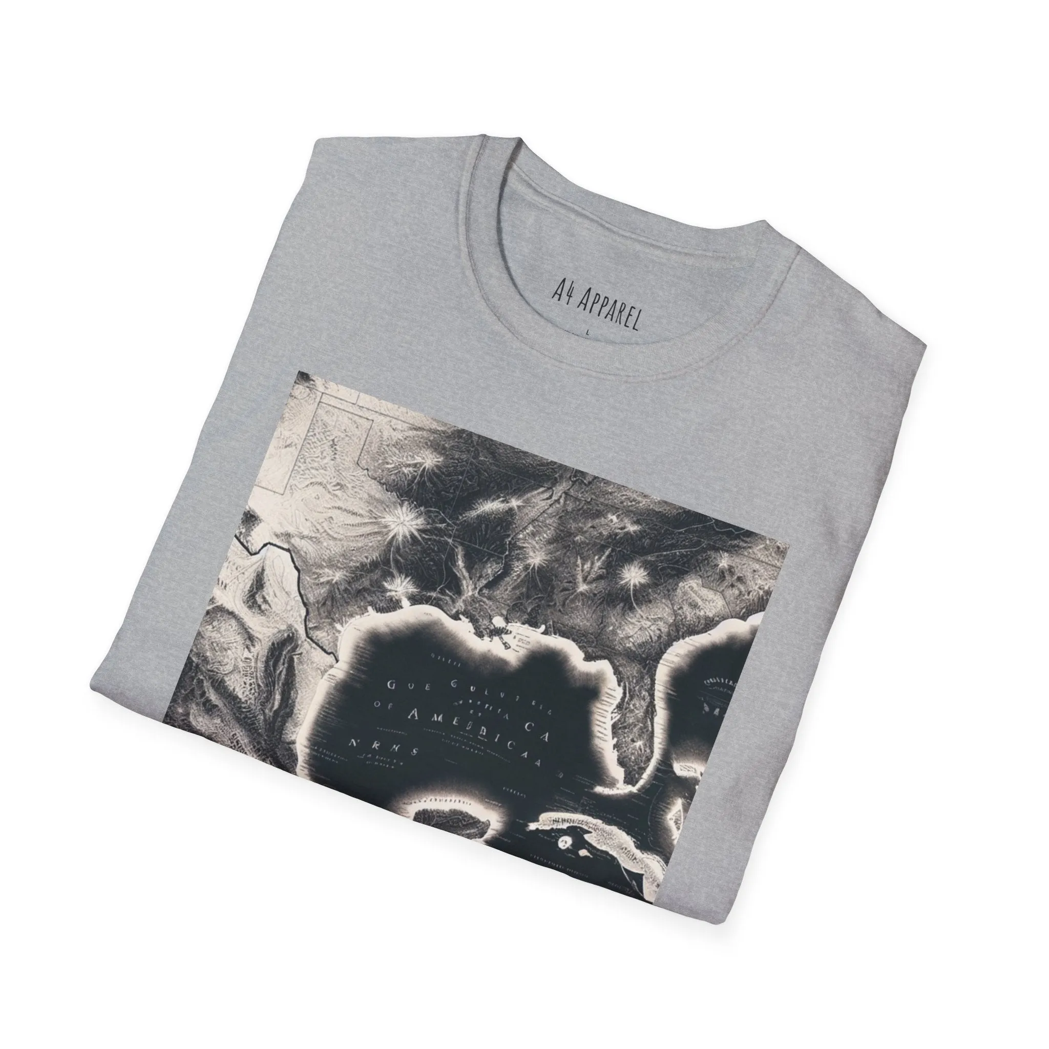 Gulf of America Map Unisex Softstyle T-Shirt - Vintage Coastal Graphic Tee