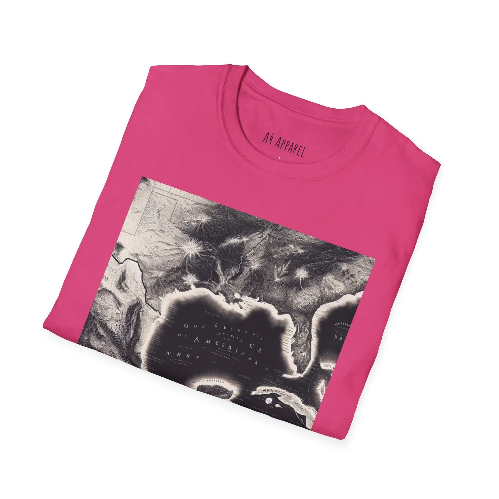 Gulf of America Map Unisex Softstyle T-Shirt - Vintage Coastal Graphic Tee