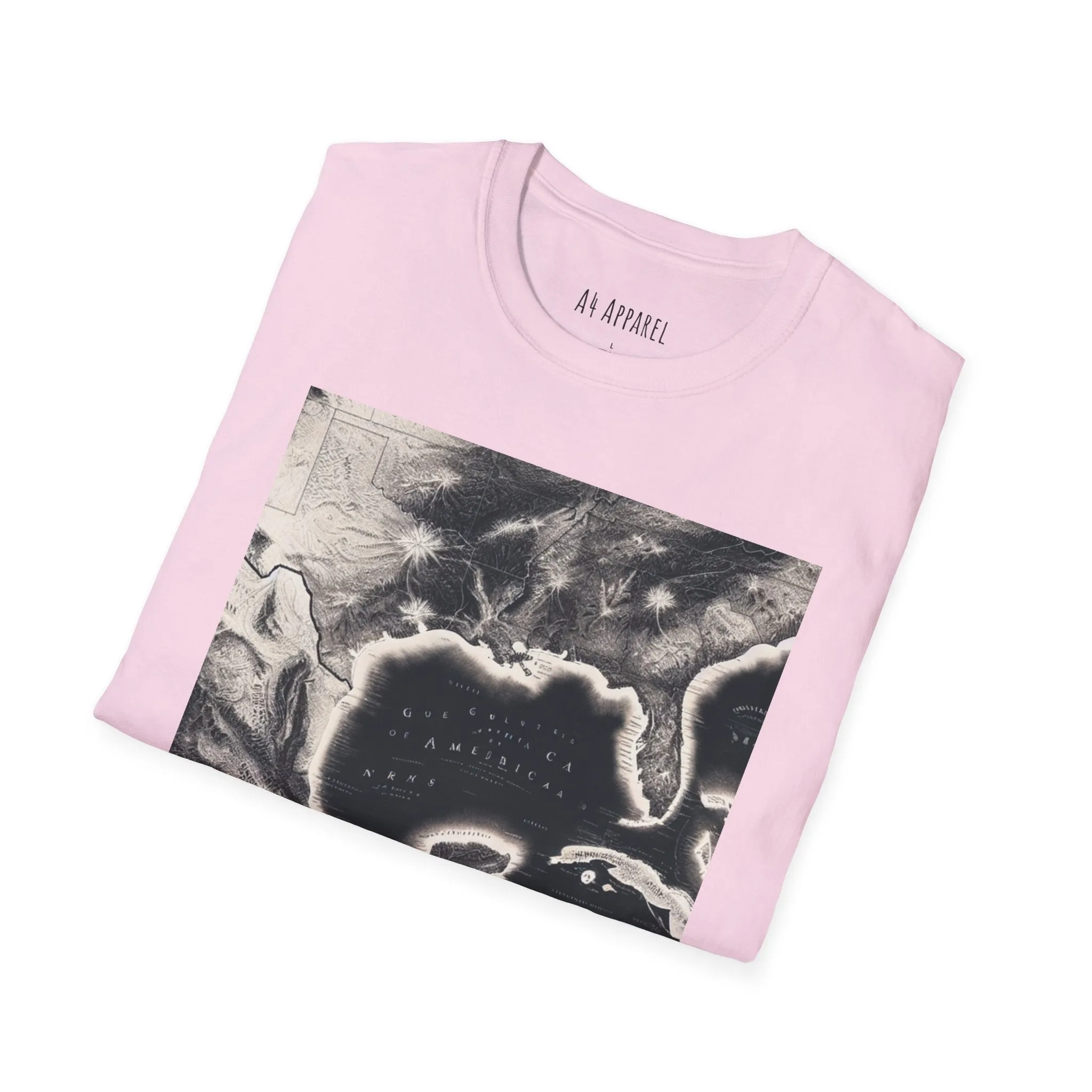 Gulf of America Map Unisex Softstyle T-Shirt - Vintage Coastal Graphic Tee
