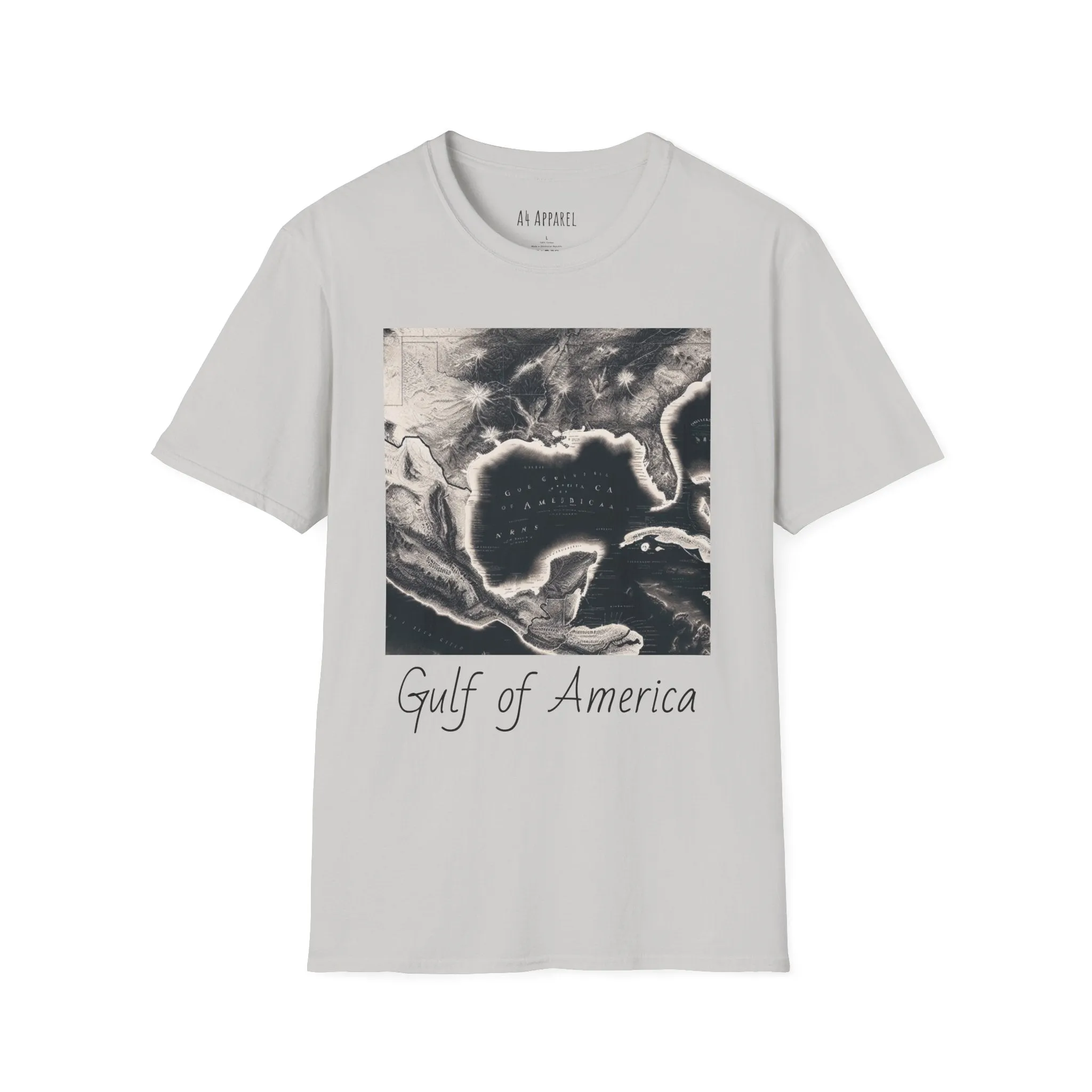 Gulf of America Map Unisex Softstyle T-Shirt - Vintage Coastal Graphic Tee