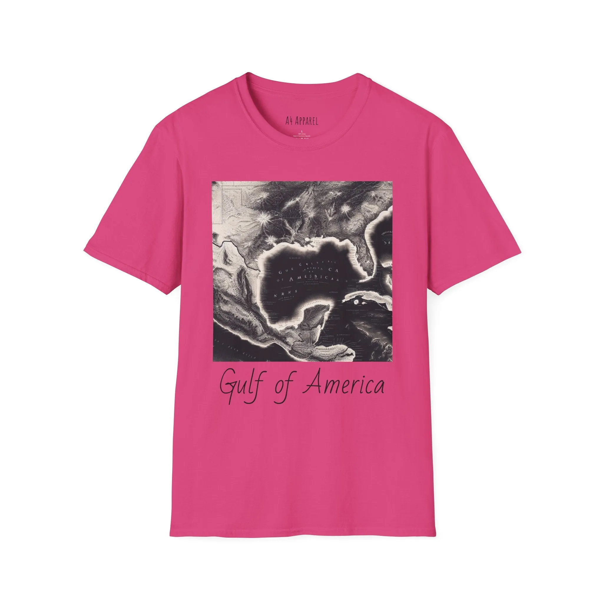 Gulf of America Map Unisex Softstyle T-Shirt - Vintage Coastal Graphic Tee