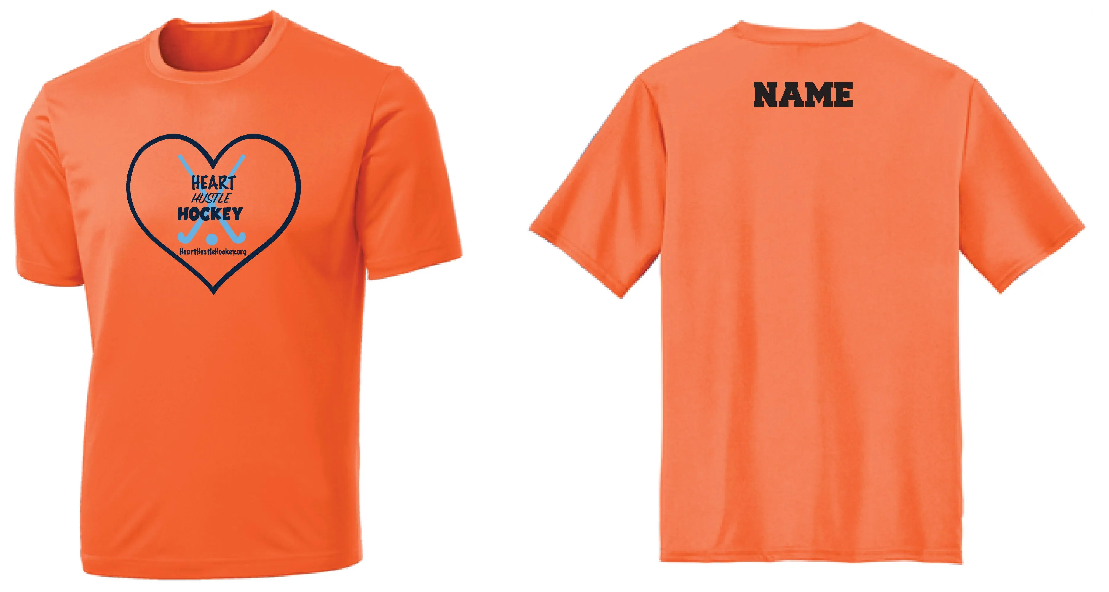 H3 Field Hockey Dryfit Performance Tee - Neon Orange