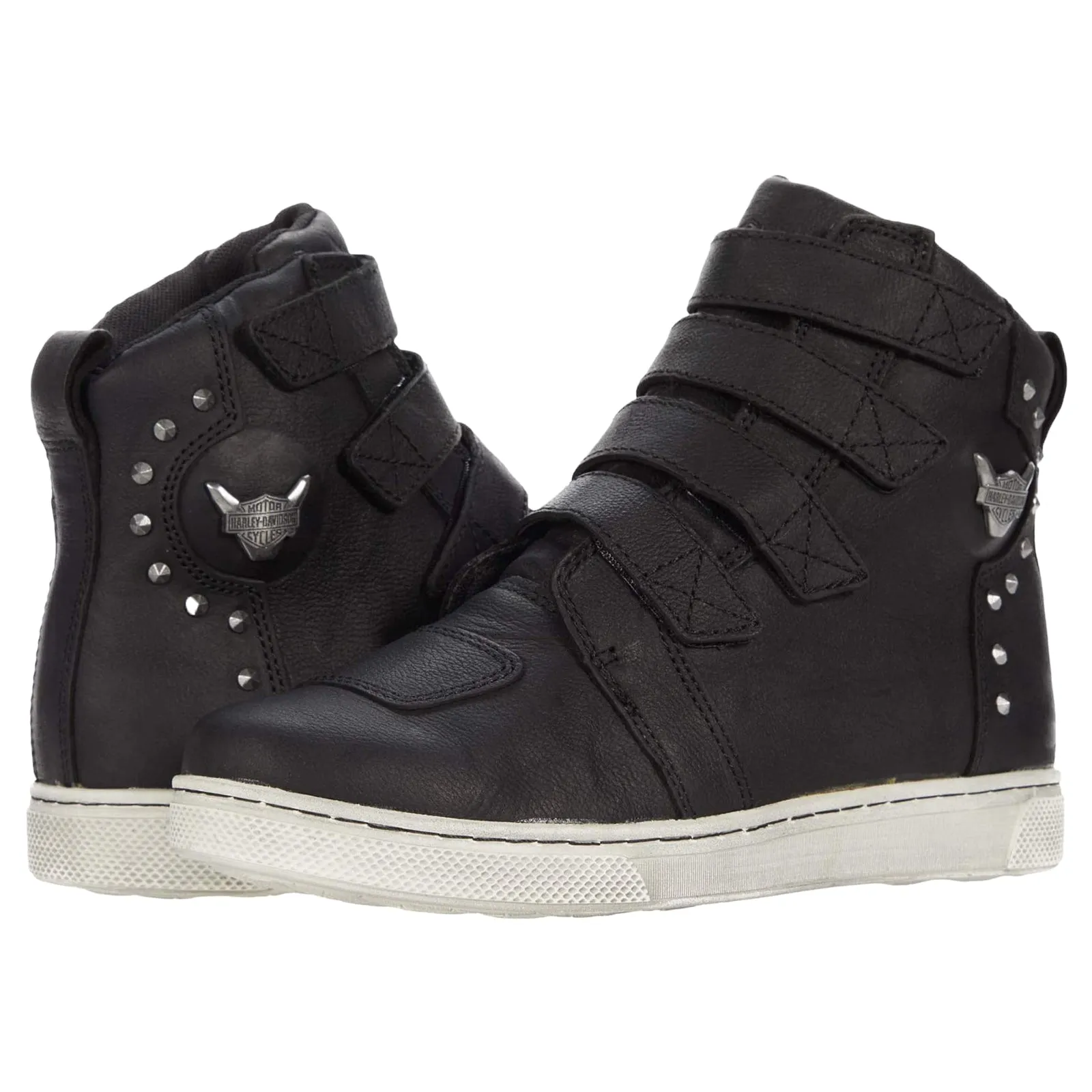 Harley Davidson Bateman Metal Velc Leather Women's High Top Trainers - UK 7 - US 9 Women - EU 40