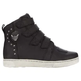 Harley Davidson Bateman Metal Velc Leather Women's High Top Trainers - UK 7 - US 9 Women - EU 40