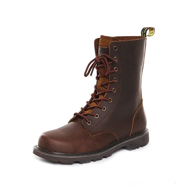 High-Top Hunting Leather Boots