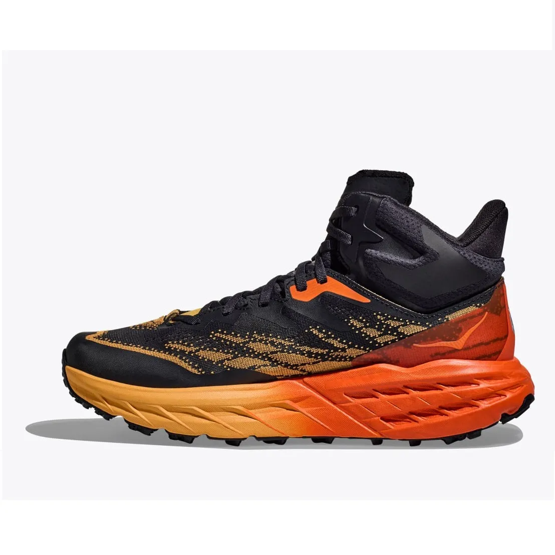 HOKA Speedgoat 5 Mid GORE-TEX Scarponcino Trail Uomo Impermeabile - Colore: Blue Graphite / Amber Yellow