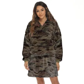 Hoodies Blankets Wearable Hooded Blanket Sofa Cover Fleece-Lined Warm Pajamas
