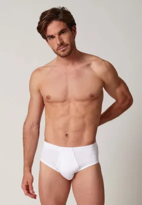 HUBER hautnah - Cotton Fine Rib - Briefs with fly 2 Pack