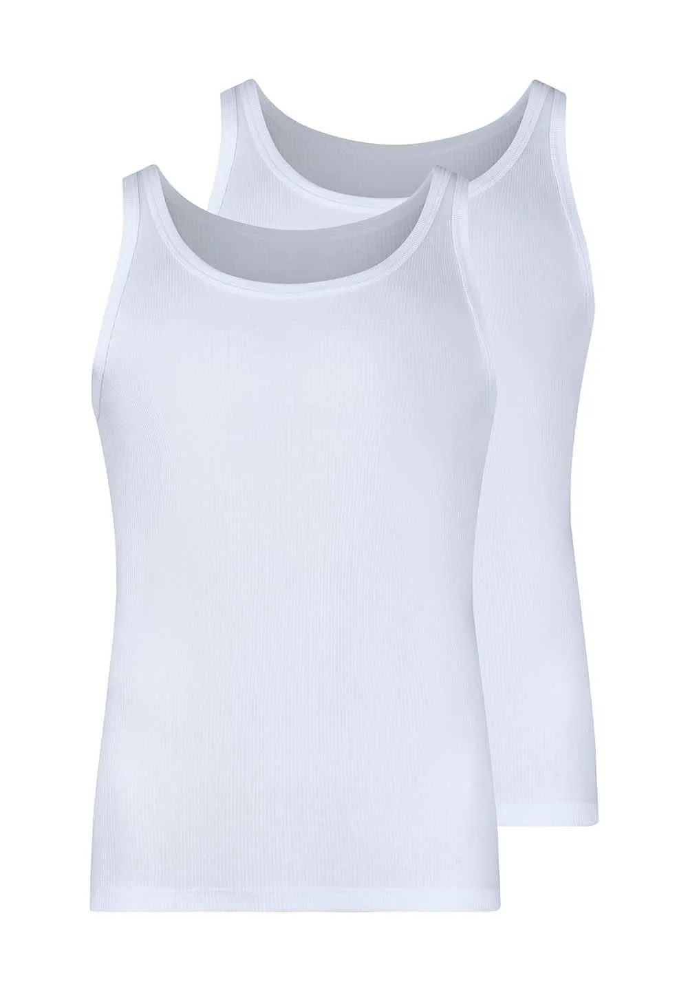 HUBER hautnah - Cotton Fine Rib - Tank Top 2 Pack