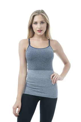 Khanomak Women's Active Spaghetti Seamless Athletic Long Yoga Tank Top Sports