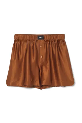 Le Weekend Silk Boxer Caramel Woman