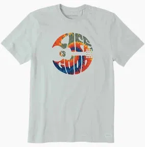 Life is Good M SS Crusher-Lite Tee Guitar Circle FOG GREY