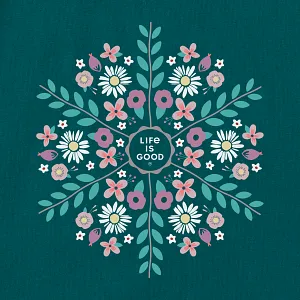 Life is Good W LS Crusher Vee Spring Circle MALLARD GREEN