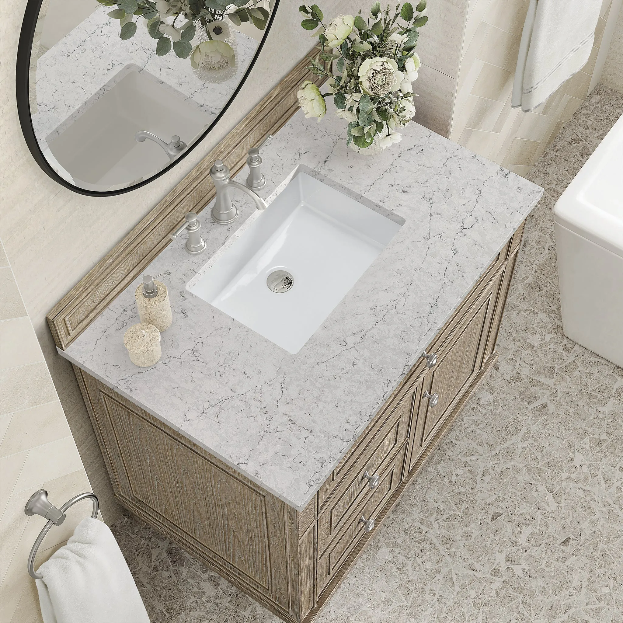 Lorelai 36" Single Vanity in Whitewashed Oak