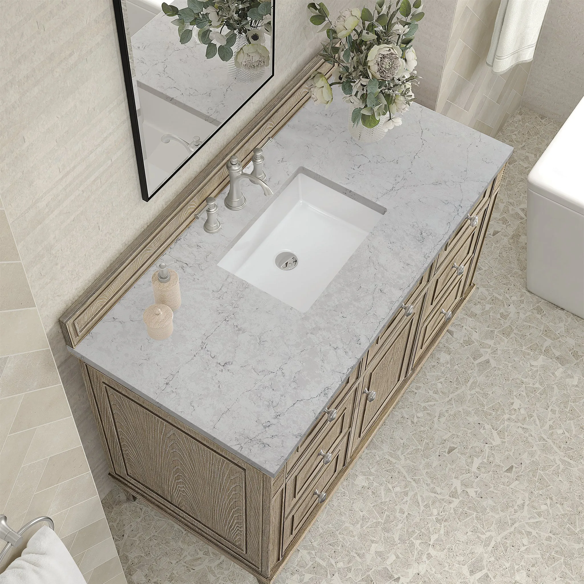 Lorelai 48" Single Vanity in Whitewashed Oak
