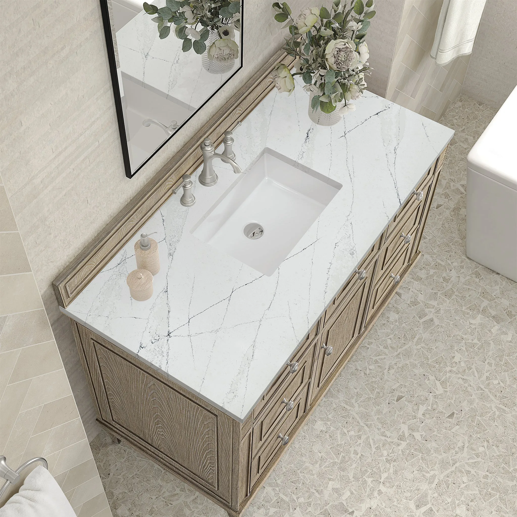 Lorelai 48" Single Vanity in Whitewashed Oak