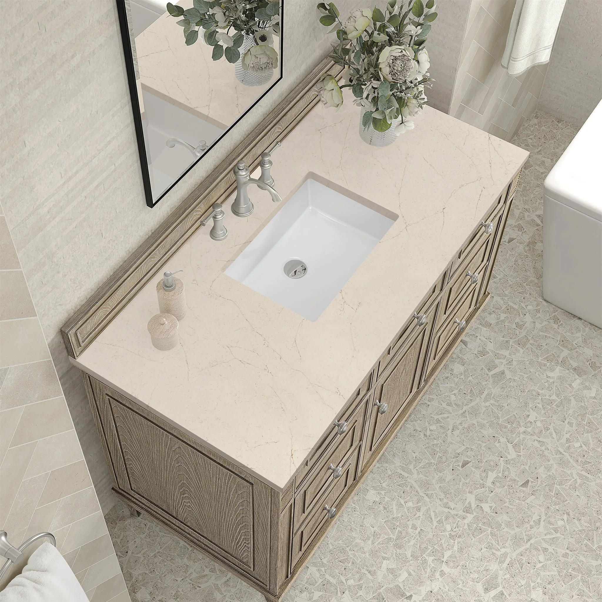 Lorelai 48" Single Vanity in Whitewashed Oak
