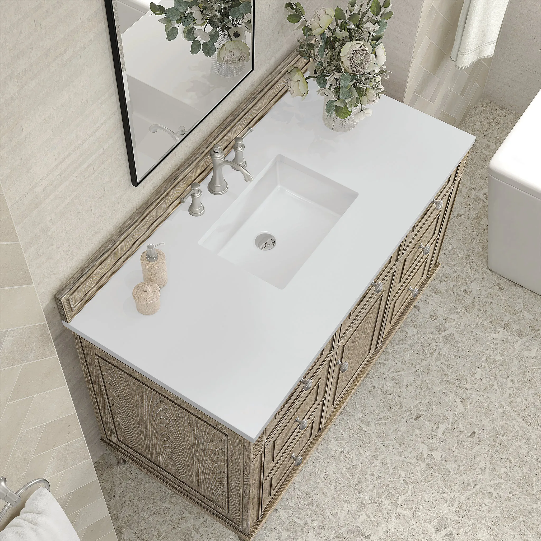 Lorelai 48" Single Vanity in Whitewashed Oak