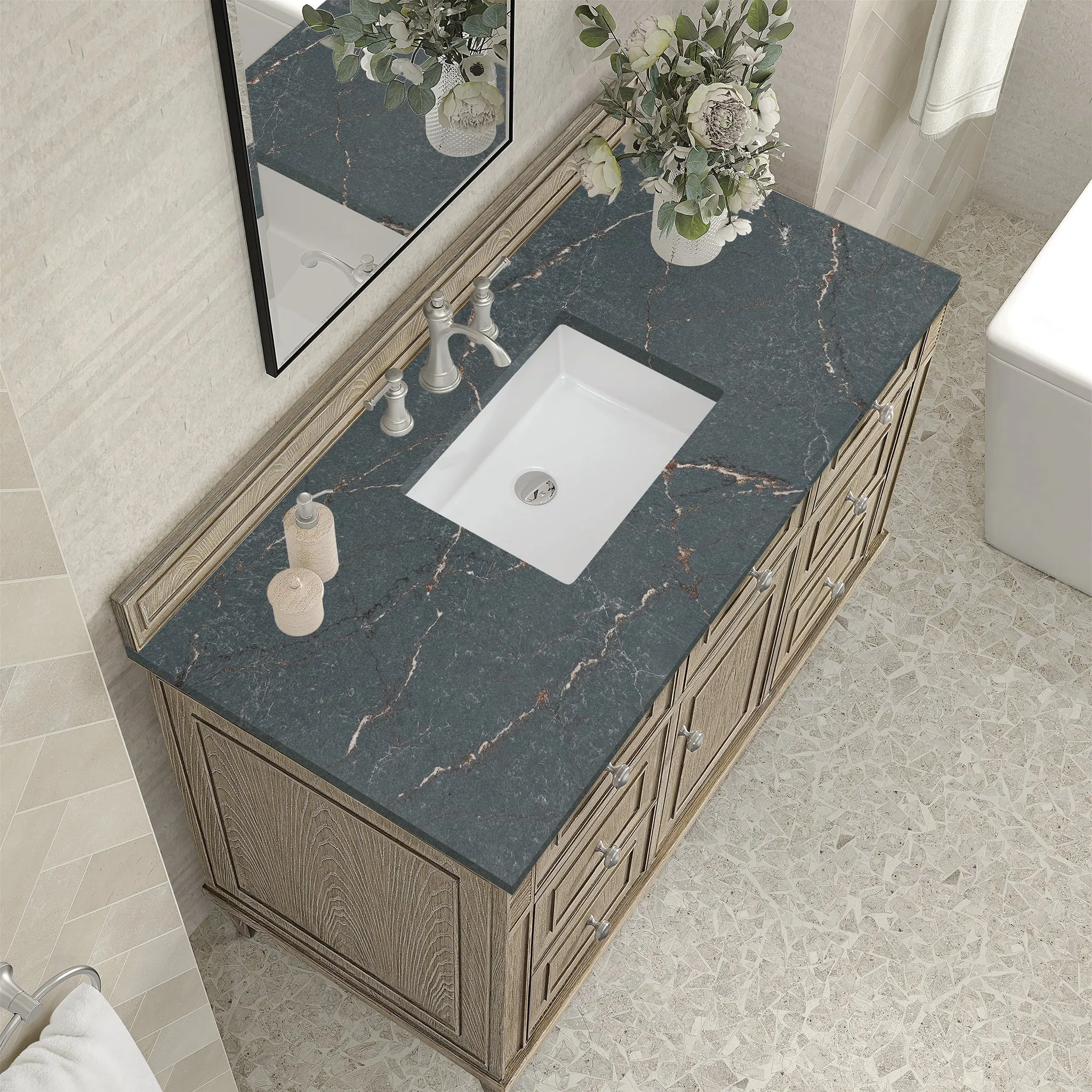 Lorelai 48" Single Vanity in Whitewashed Oak