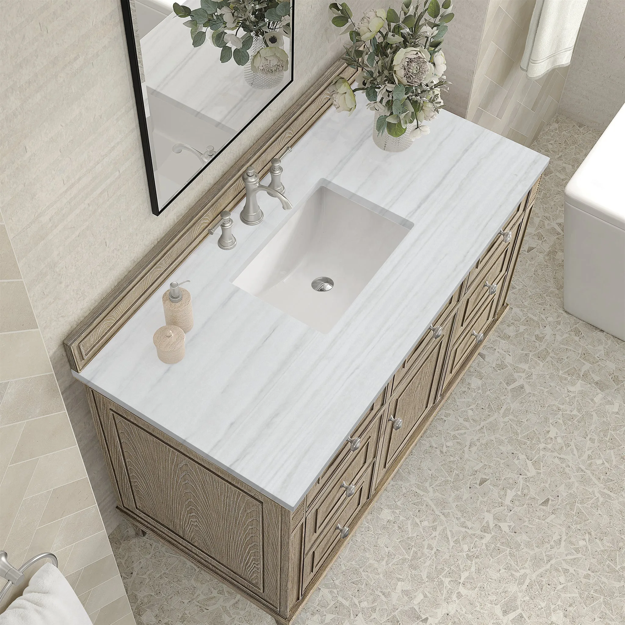 Lorelai 48" Single Vanity in Whitewashed Oak