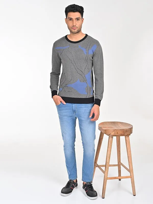 Men Solid Full Sleeve Cotton Sweater
