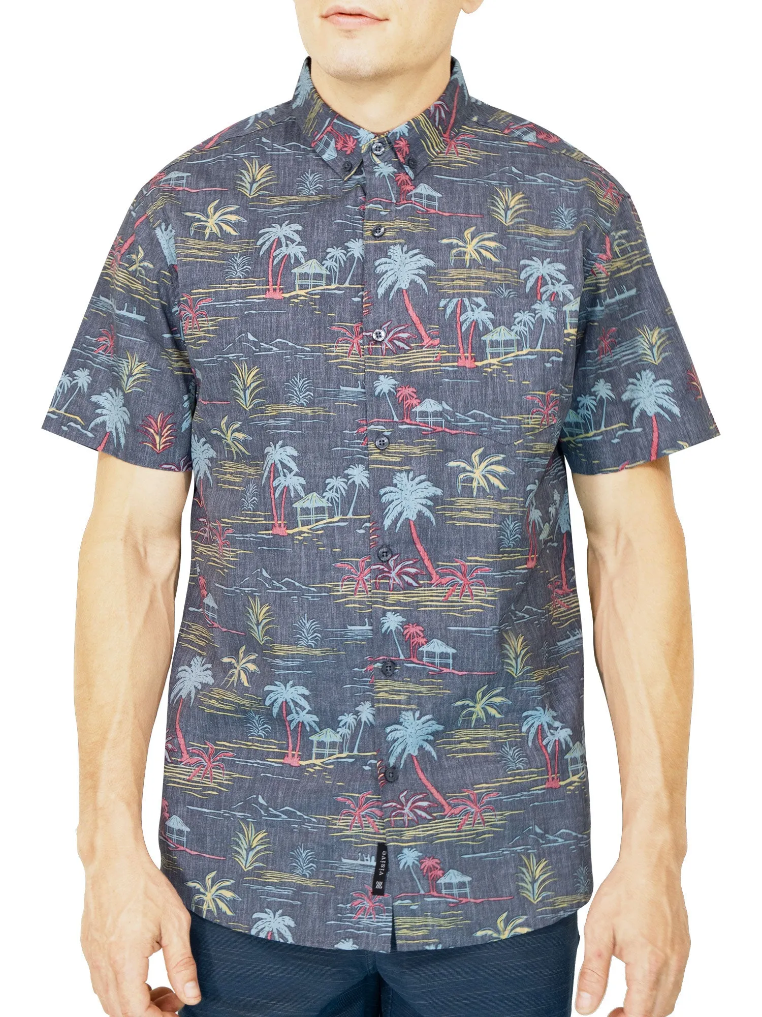 Mens Button Down Shirt - Reverse Tropical