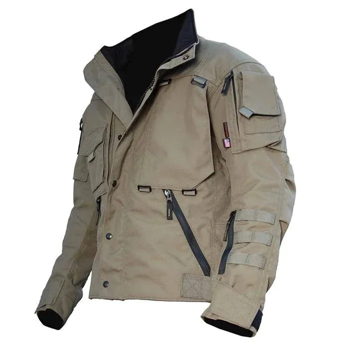 Men's Durable All-Terrain Tactical Jacket with Articulated Padding