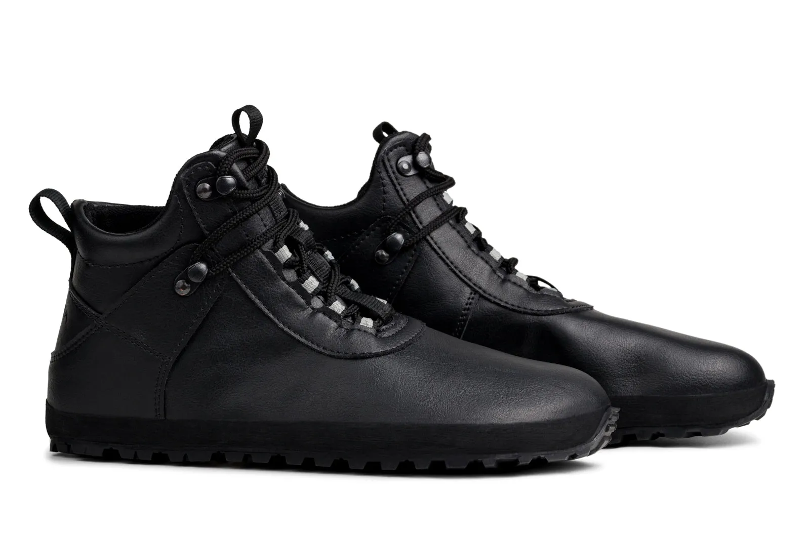 Men's Hiker black barefoot ankle trekking boots